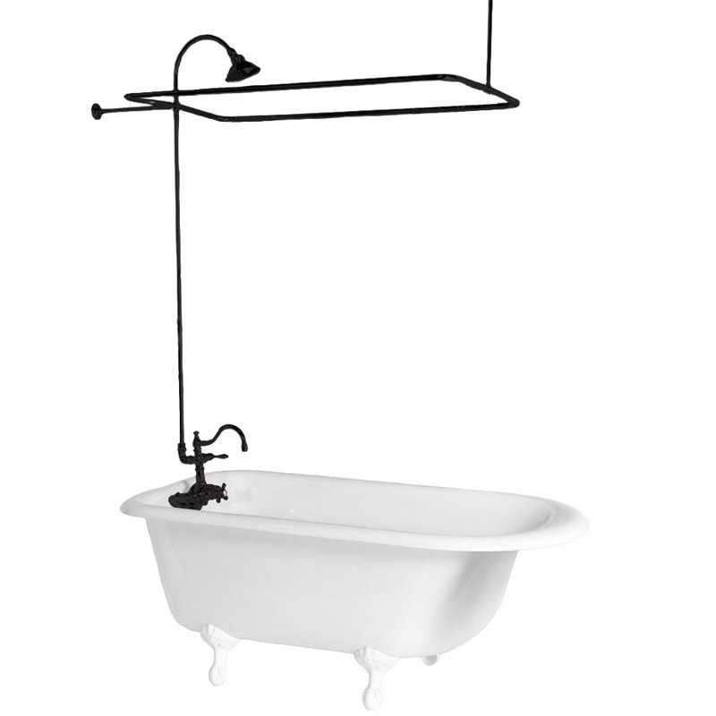 Ensemble de douche thermostatique avec pomme de douche et colonne montante 65 po Strom Living, Bronze huilé non laqué