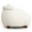 Chaise seau de style nordique avec tissu chenille et coussin-1650254892