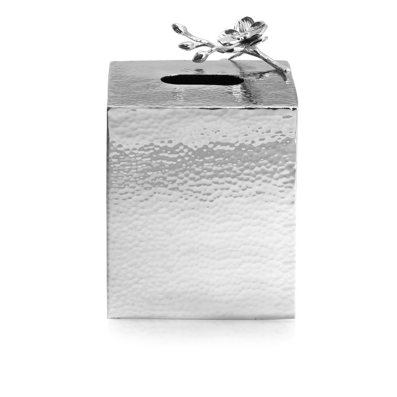 White Orchid Tissue Box Cover
