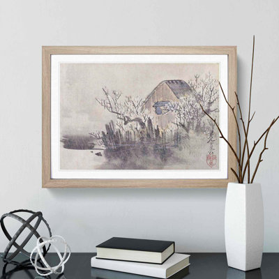 Hut by the Lake by Shibata Zeshin - Picture Frame Art Print