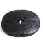 Base de parasol en porte-à-faux robuste de style ventilateur, 4 panneaux rechargeables avec de l'eau ou du sable (220 lb), PEHD résistant aux intempéries avec crochets de verrouillage en métal, empilable et portable, noir - pour la cour, la pelouse et la piscine