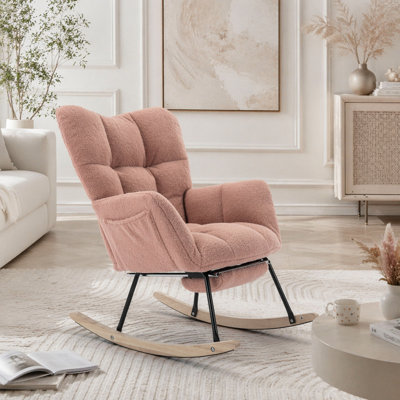 Teddy Fabric Leisure Rocking Chair