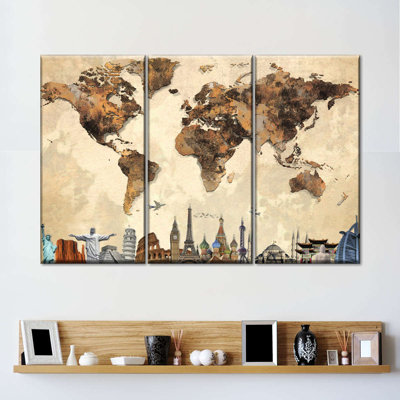 «Rustic Map», reproduction sur toile