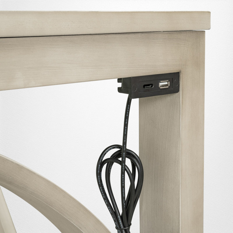 Ensemble de table de salle à manger à hauteur de comptoir 3 pièces avec port USB et tabourets Ashbury Farmhouse, ensemble de table de cuisine, ensemble de salle à manger, ensemble de table à manger
