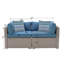 Causeuse de mobilier d’extérieur avec coussins Cayden