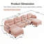 Canapé modulaire en chenille 4 places avec 2 coussins et repose-pieds-892345243