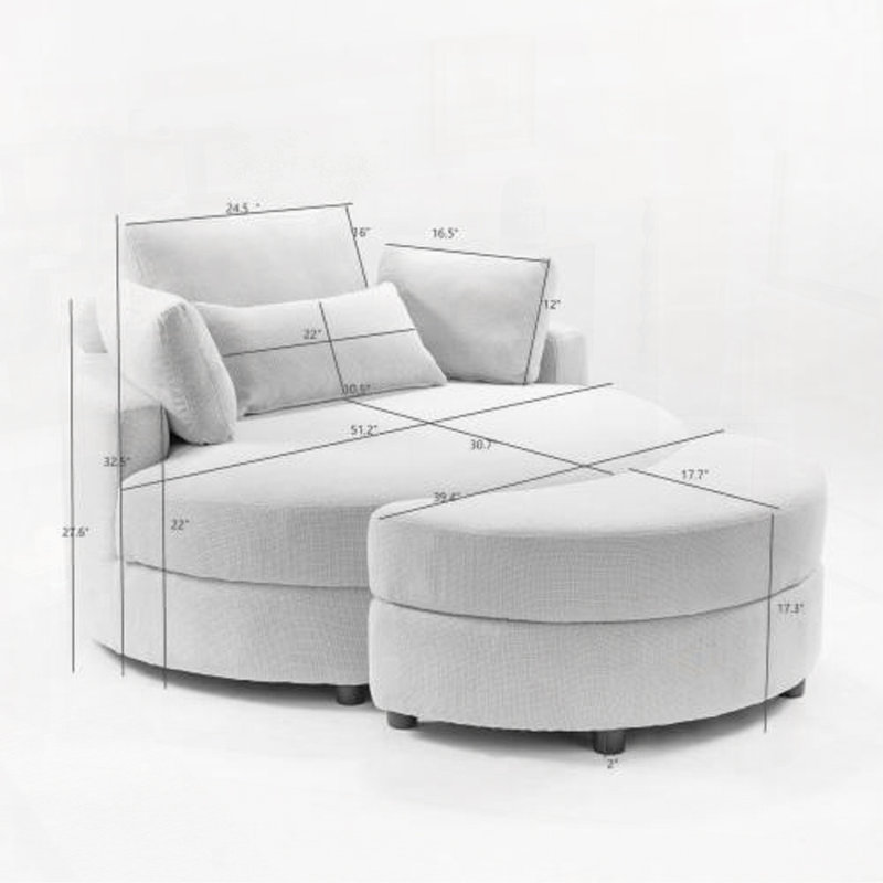 Fauteuil club rembourré avec repose-pieds, Vert