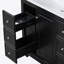 Meuble-lavabo noir 36 po (lavabo non inclus)