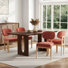 Ensemble table et chaises de salle à manger rectangulaires de style campagnard de 62,9 pouces