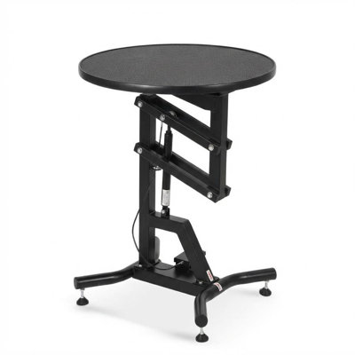 Table de toilettage pivotante noire à 360 °, hauteur réglable de 28 po à 41 po