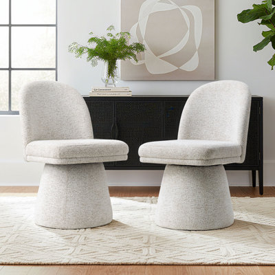 Fauteuil d'appoint pivotant rembourré en tissu