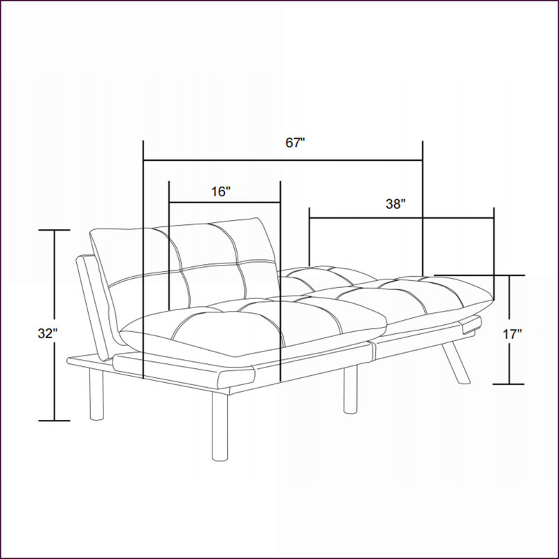 Canapé-lit convertible 2 places pour petits appartements Sofas | Gris clair | Rembourré