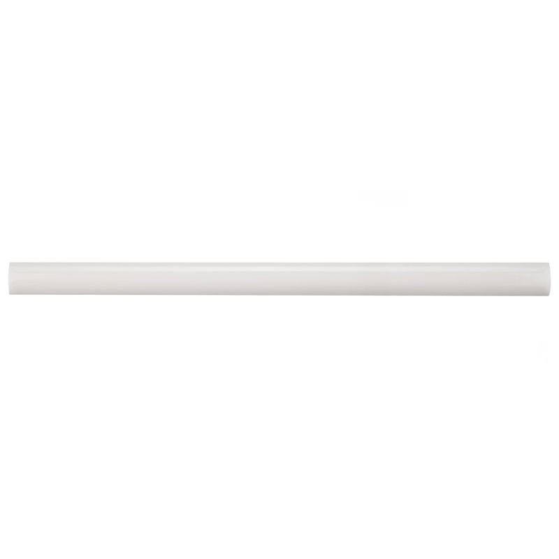 Chester Series 12" x 0.5" Ceramic Bullnose Tile Trim in Bianco