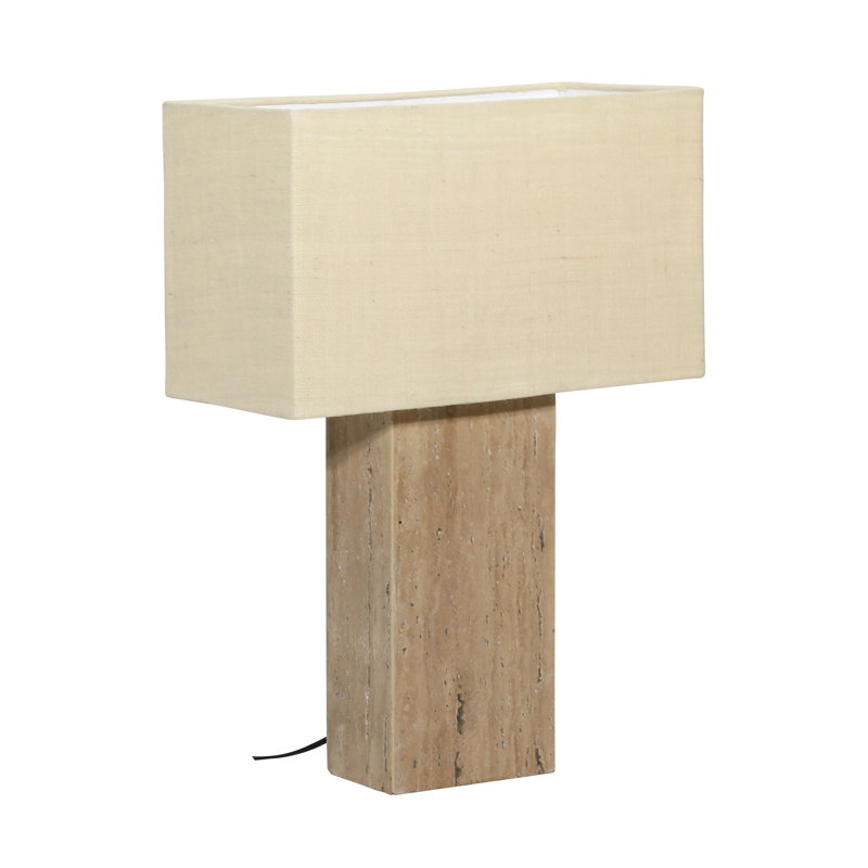May 30" Tall Table Lamp with Beige Shade, Natural
