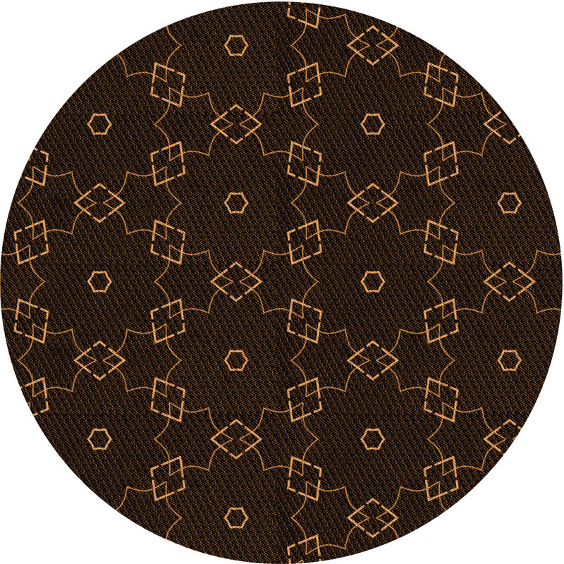 Tapis géométrique en laine orange, Rectangle 2 pi x 3 pi