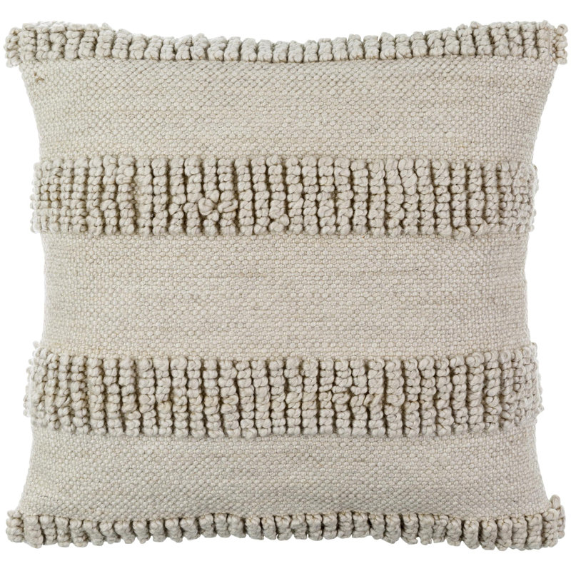 Housse de coussin Fernan, Gris foncé, H 18 po x l 18 po, Polyester/ Bourre en polyester