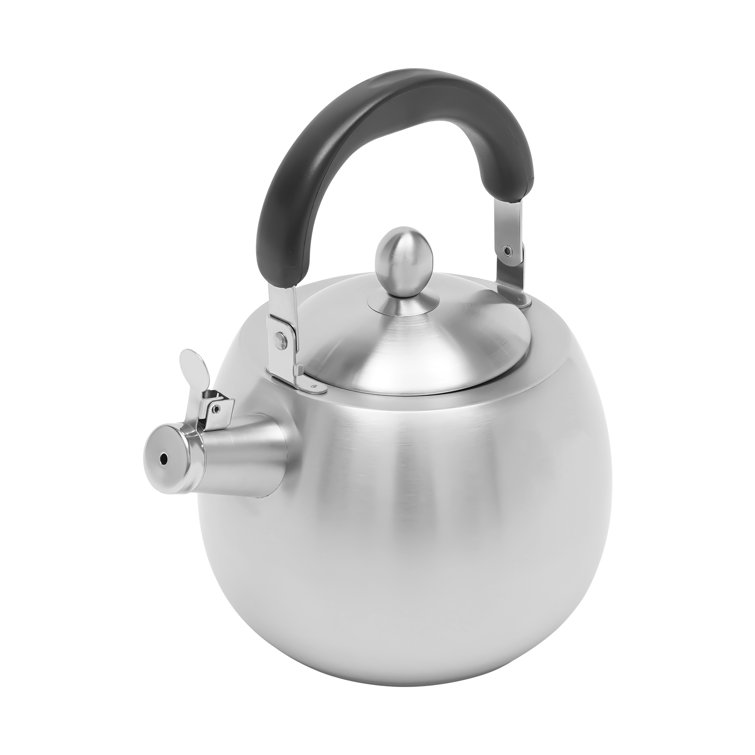 Demeyere Resto 2.6 Quart Stainless Steel Whistling Tea Kettle