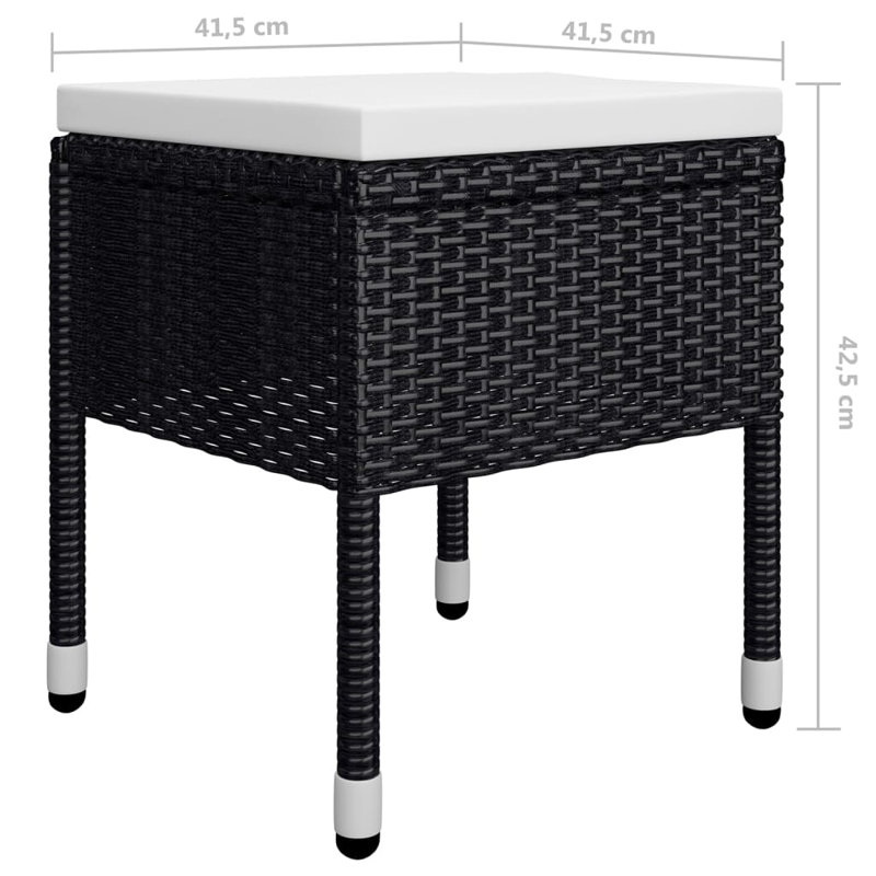  Dining Set Black Solid Acacia Wood 9 Piece Dining Set, Black, Cream White