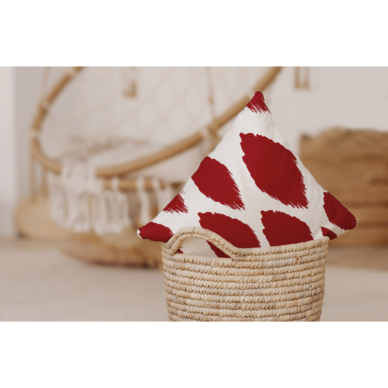 Housse et insert de coussin d'extérieur Abstract, H 20 po x l 20 po, Rouge