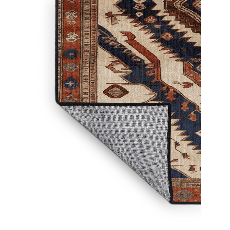 Tapis brun lavable à la machine, Rectangle de 5 pi x 8 pi