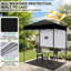 Pavillon escamotable de 6 pi L 4 pi. D Auvent extérieur en métal-96262021