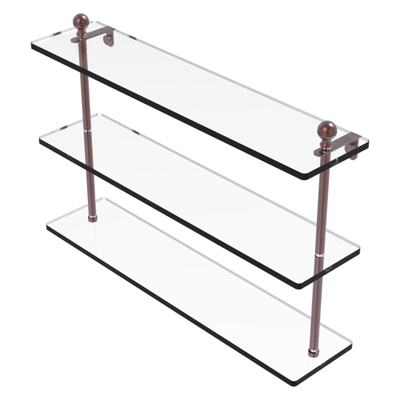 Morosini 3 Piece Tiered Shelf, 22", Antique Copper