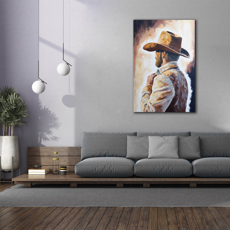 «Cowboy 4» par Petals Prints Design, H 60 po x l 40 po x P 1,5 po