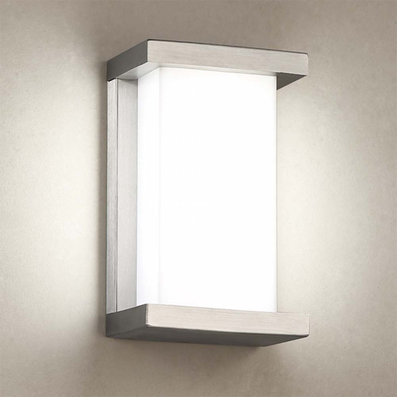 Forontenac 1 - Light LED Outdoor Flush Mount, 9" H x 5.5" W x 3.5" D, Black