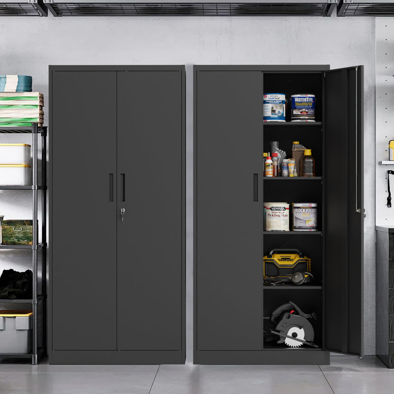 32'' W Steel Job Site Storage, Black
