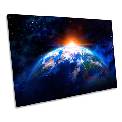 Space Planet Earth - Wrapped Canvas Art Prints