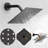 Bathtub Shower Faucet Set,Tub Spout And Square Shower Head, Valve Included-122623739