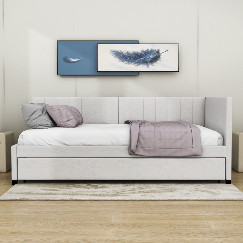 Thelman Upholstered Daybed, Twin, Beige