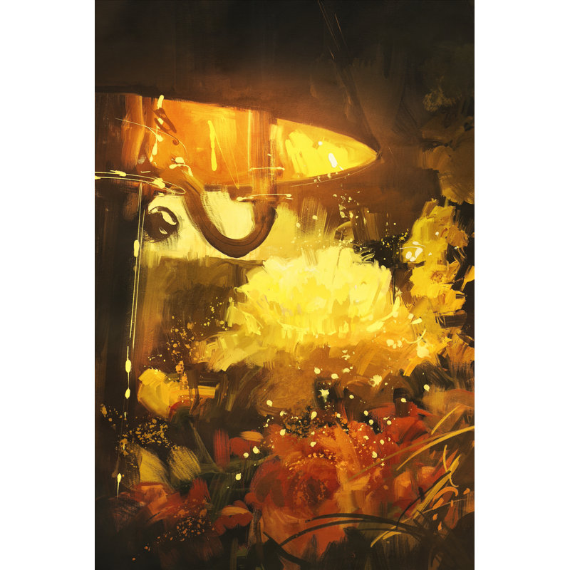 Benniton Beautiful Flowers and Lamp 1 Piece Wrapped Canvas Painting, 76cm H x 51cm W x 3.8cm D