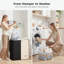 Large Double Laundry Hamper With Lid, Collapsible Clothes Hamper 2 Section With Removable Bags, Space-Saving Laundry Basket For Bedroom, Dorm, College