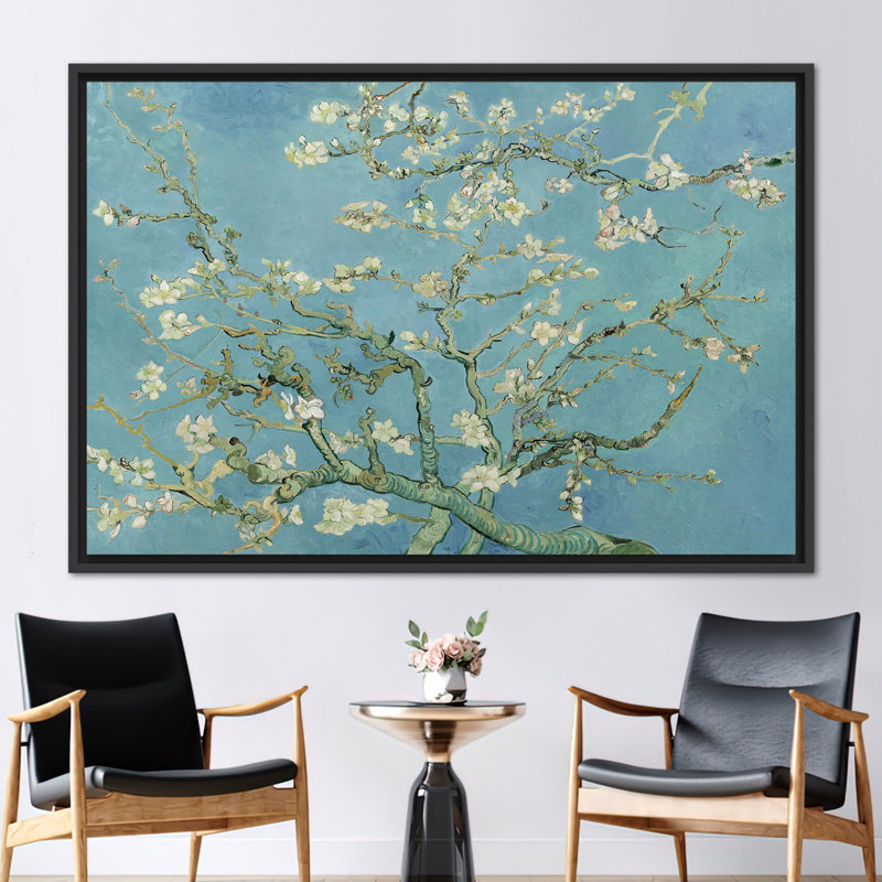 Vincent Van Gogh, H 41 po x l 94 po, Noir, Reproduction encadrée sans passe-partout