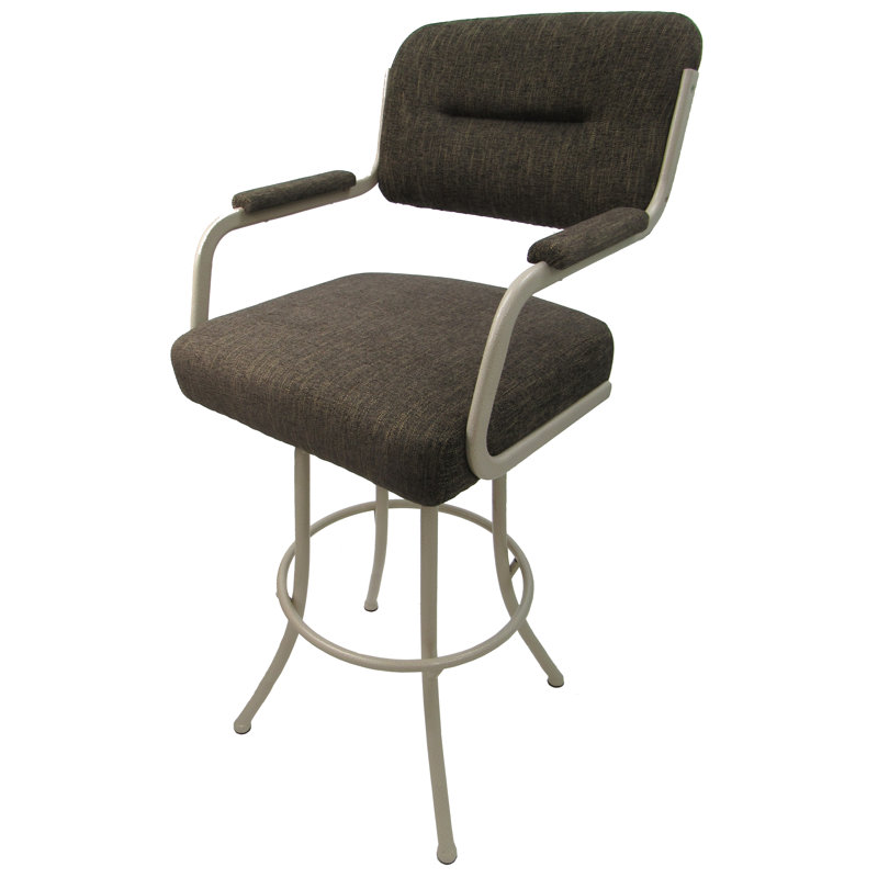 Tabouret pivotant Hildebran, Brun Sanora, Beige, Très haute (assise de 34 po de hauteur)