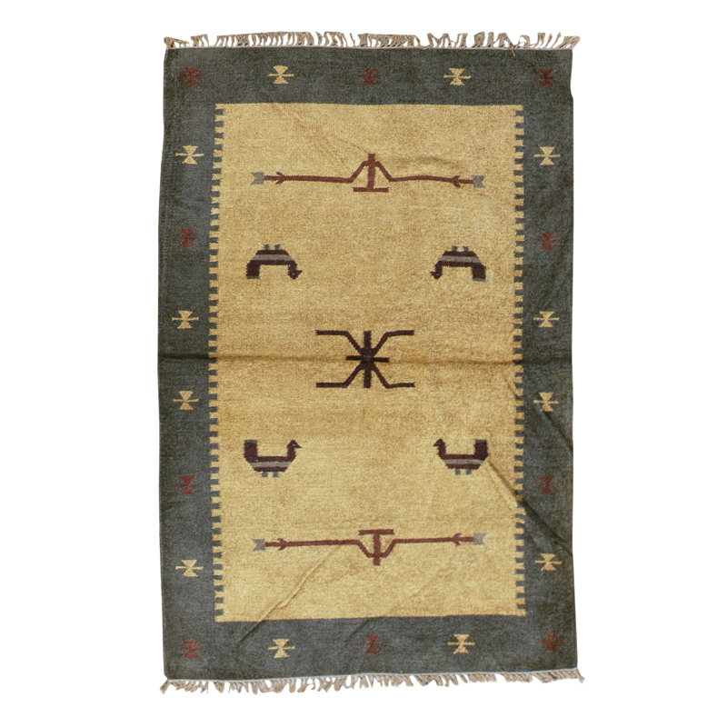 Hand-Knotted High-Quality Gray and Beige Area Rug