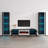 Breze 103.6" Modern Entertainment Center with Electric Fireplace, High Gloss Finish, Wall-Mounted-969301643