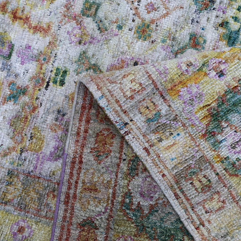 Cream Alchemy Traditional Silk Rug - 9'11" x 14'3"
