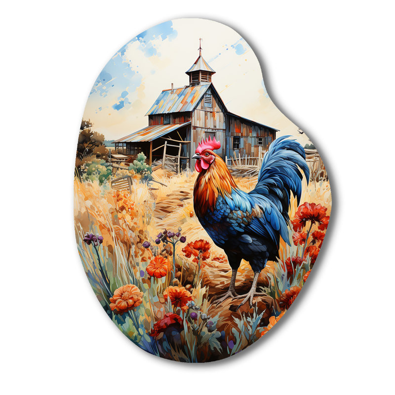 Art mural asymétrique en métal Tuttle - Barn Pear, H 30 po x l 22 po
