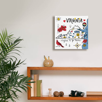 Epic Graffiti 'Virginia'  by Farida Zaman Canvas Wall Art, 12" x 12"
