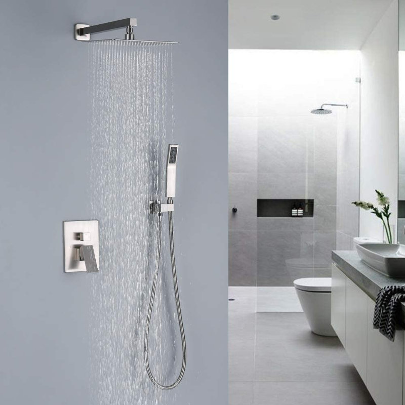 Système de douche 10 po, Nickel brossé