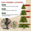 Arbre de Noël en PE / PVC pré-éclairé, lumières DEL et base en métal-129200231