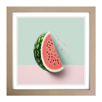 Watermelon Minimalism - Framed Print