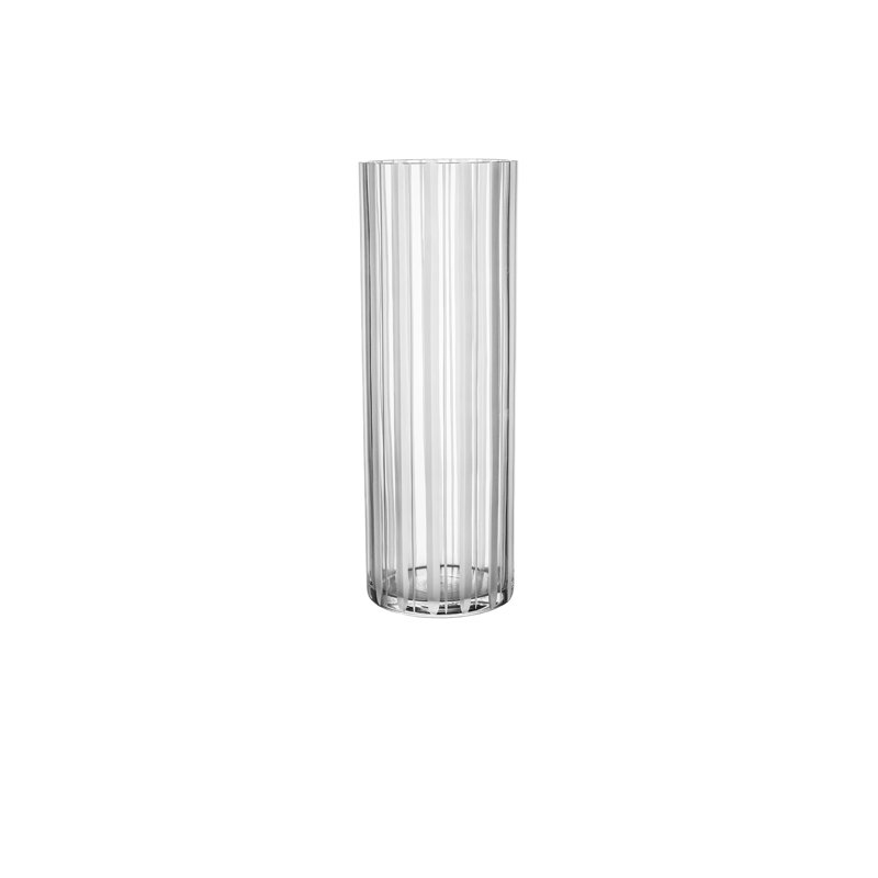 Cut In Number Table Vase, 13" H x 4.65" W x 4.65" D