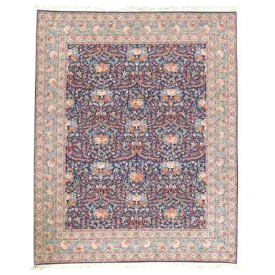 Tapis rectangulaire en laine noué à la main