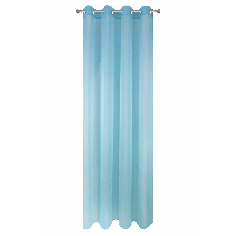 Kadija Eyelet Sheer Curtain, 250cm H x 140cm W, Blue
