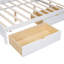 Lit de jour double en bois avec 2 tiroirs, lit de jour avec tablette de rangement et ports de chargement USB-1803030875