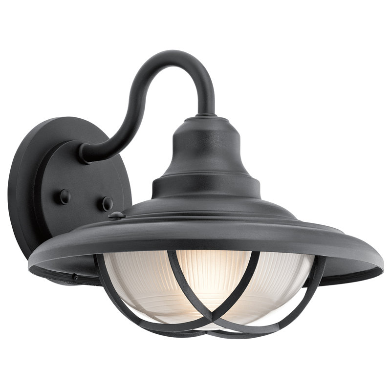 Luminaire de grange extérieur texturé noir Elizabeth, H 12,5 po x l 15 po