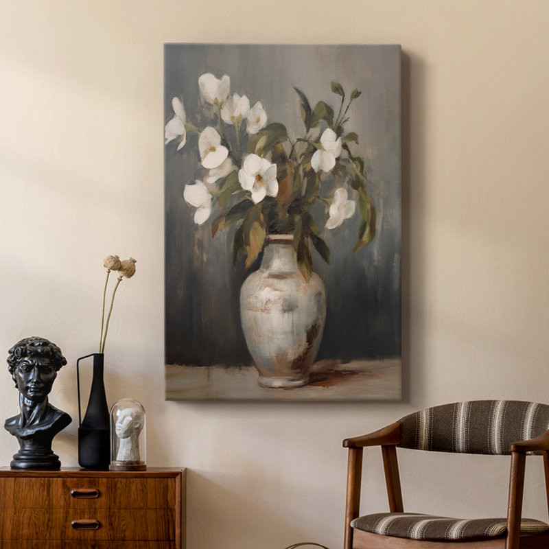 Reproduction florale rétro XXII - galerie Cavas sur mesure, H 27 po x l 18 po